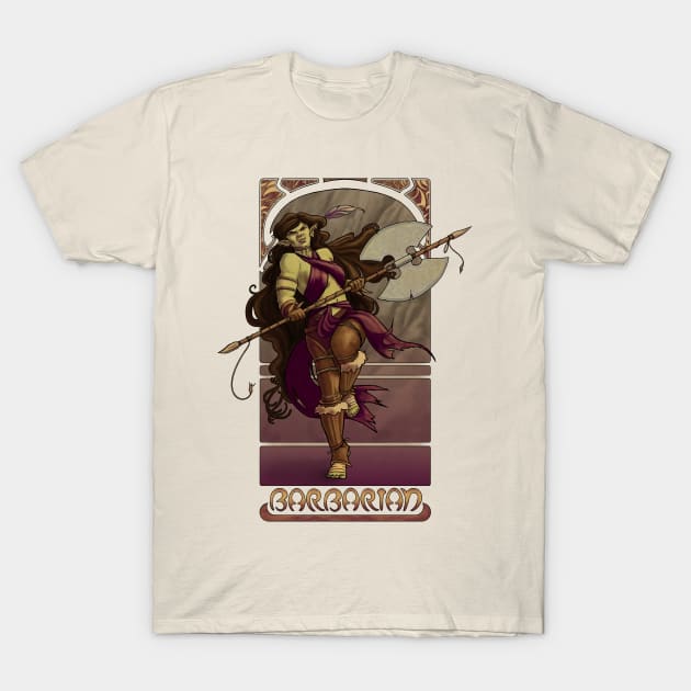 La Barbare - The Barbarian T-Shirt by BrandiYorkArt